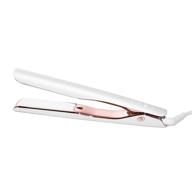 🌟 t3 lucea id digital ceramic flat iron with interactive heatid technology for personalized heat settings - white/rose gold, 1 inch logo