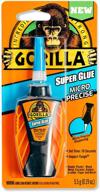 gorilla micro precise super glue: 5.5 gram, clear - top quality adhesive (pack of 1) logo