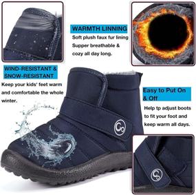 img 1 attached to Durable Waterproof Toddler Booties with Comfortable Handles – Ideal Boys' Shoes for Outdoor Adventures