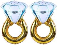 💍 engagement party decorations, diamond ring balloon set for bachelorette party - pack of 2 logo