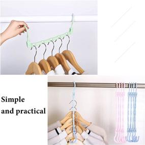 img 1 attached to 👕 9 Pack Magic Space-Saving Clothes Hangers - Multifunctional Plastic Non-Slip Cascading Wardrobe Organizers for Heavy Clothes