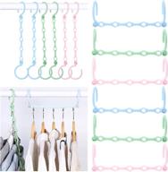 👕 9 pack magic space-saving clothes hangers - multifunctional plastic non-slip cascading wardrobe organizers for heavy clothes logo