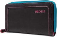 skechers womens around wallet accessory bi fold women's handbags & wallets logo