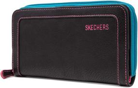 img 3 attached to Skechers Womens Around Wallet Accessory Bi Fold Women's Handbags & Wallets