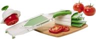 🥒 efficient farberware handheld mandoline slicer for fruits and vegetables, green logo