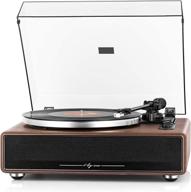 🎵 1 by one high fidelity belt drive turntable with built-in speakers, magnetic cartridge, wireless playback and aux-in functionality, auto off - vinyl record player logo