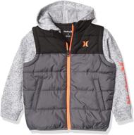 куртка hurley boys 2-in-1 puffer - детская одежда для мальчиков логотип