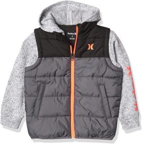 img 3 attached to Куртка Hurley Boys 2-in-1 Puffer - детская одежда для мальчиков