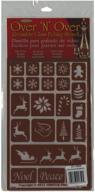 🎄 armour products 21-1659 over n over glass etching stencil, 5x8 holiday baubles logo
