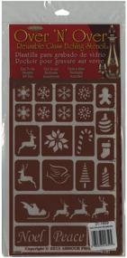 img 4 attached to 🎄 Armour Products 21-1659 Over N Over Glass Etching Stencil, 5x8 Holiday Baubles