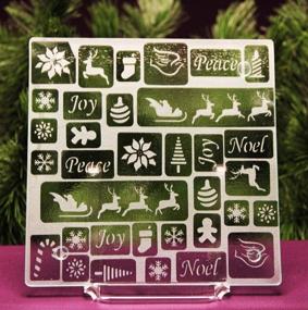 img 1 attached to 🎄 Armour Products 21-1659 Over N Over Glass Etching Stencil, 5x8 Holiday Baubles