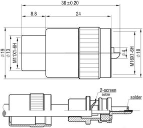 img 1 attached to 🔌 Высокопроизводительный разъем Ancable UHF/PL-259 мужской, с функцией пайки, с редуктором для антенны CB Ham Radio - набор из 2 шт., серебристый.