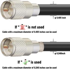 img 2 attached to 🔌 Высокопроизводительный разъем Ancable UHF/PL-259 мужской, с функцией пайки, с редуктором для антенны CB Ham Radio - набор из 2 шт., серебристый.