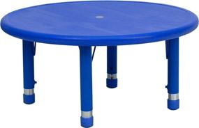 img 4 attached to Flash Furniture Plastic Adjustable Activity Furniture for Kids' Furniture