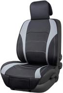 🚗 amazon basics deluxe sideless universal fit leatherette seat cover: black with gray accent – ultimate protection for your car seats logo