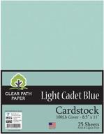 📇 light cadet blue cardstock - 8.5 x 11 inch - 100lb cover - 25 sheets - clear path paper - enhanced seo logo