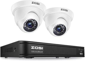 img 4 attached to ZOSI H.265+ Full 1080p Home Security Camera System - 4 Channel 5MP Lite DVR Recorder with 📷 4 x 2MP 1080P Dome Cameras - Weatherproof Outdoor Indoor Surveillance - 80ft Night Vision (No Hard Drive)