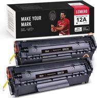 🖨 lemero hp 12a q2612a compatible toner cartridge - for laserjet 1020 1010 3015 3030 3050 3055 1022 1018 3020 1012 1022n (black, 2-pack) logo