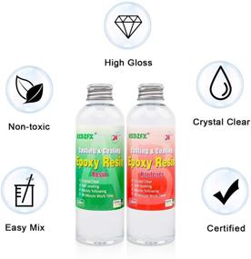 img 2 attached to 🎨 520ml/20oz Clear Crystal Coating Epoxy Resin Kit - 2 Part Casting Resin for Art, Craft, Jewelry Making, River Tables | Includes Resin Glitter, Gloves, Measuring Cup, and Wooden Sticks