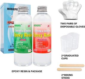 img 3 attached to 🎨 520ml/20oz Clear Crystal Coating Epoxy Resin Kit - 2 Part Casting Resin for Art, Craft, Jewelry Making, River Tables | Includes Resin Glitter, Gloves, Measuring Cup, and Wooden Sticks