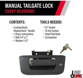 img 1 attached to Обезопасьте заднюю дверь вашего Chevrolet/GMC с помощью ручного замка POP & LOCK - PL1310 (New Body) в черном цвете.