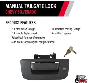 img 3 attached to Обезопасьте заднюю дверь вашего Chevrolet/GMC с помощью ручного замка POP & LOCK - PL1310 (New Body) в черном цвете.