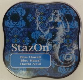 img 1 attached to 🔵 Tsukineko StazOn Midi Ink Pad in Blue Hawaii: Exceptional and Enduring Color for Craft Projects