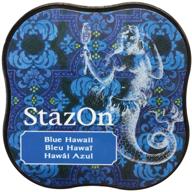 🔵 tsukineko stazon midi ink pad in blue hawaii: exceptional and enduring color for craft projects logo