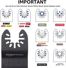 img 3 attached to 🪚 Amazon Basics Oscillating Wood Saw Blades - Premium High Carbon Steel, 1-3/8 inch, Pack of 10