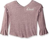 amy byer ruffle sleeve heather girls' clothing and tops, tees & blouses logo