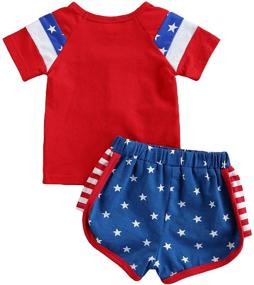 img 1 attached to Boys' Sleeveless Cotton Summer Shorts Sets with National Flag Print Vest Shirts and Shorts - Toddler Clothes