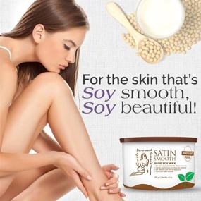img 3 attached to Effortlessly Silky: Satin Smooth Soy Hair Removal Wax 14oz. for Ultra-Smooth Results