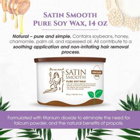 img 2 attached to Effortlessly Silky: Satin Smooth Soy Hair Removal Wax 14oz. for Ultra-Smooth Results
