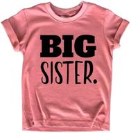 👚 elevate girls' fashion with sister announcement toddler shirts in tops, tees & blouses logo