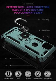 img 2 attached to 📱 Hackers Case Set: 3 Items, 2 Types of Cases & 1 Screen Protector, Compatible with Motorola ONE ACE 5G (2021 Released), 360° Magnetic Kickstand, Anti-Drop Anti-Shock, Protective Bumper Case - Olive