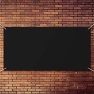 π¨ versatile easy-hang blank banner: large oxford cloth banner for indoor & outdoor use with rope - perfect for diy business, office, and event signs (black, 2 x 4 feet) logo