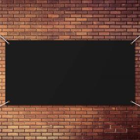 img 4 attached to 🎨 Versatile Easy-Hang Blank Banner: Large Oxford Cloth Banner for Indoor & Outdoor Use with Rope - Perfect for DIY Business, Office, and Event Signs (Black, 2 x 4 Feet)