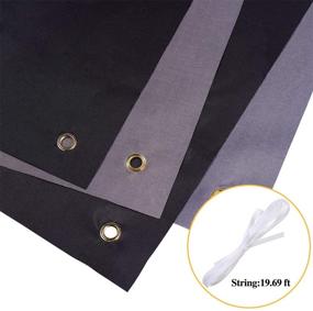 img 2 attached to 🎨 Versatile Easy-Hang Blank Banner: Large Oxford Cloth Banner for Indoor & Outdoor Use with Rope - Perfect for DIY Business, Office, and Event Signs (Black, 2 x 4 Feet)