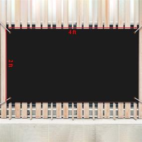 img 3 attached to 🎨 Versatile Easy-Hang Blank Banner: Large Oxford Cloth Banner for Indoor & Outdoor Use with Rope - Perfect for DIY Business, Office, and Event Signs (Black, 2 x 4 Feet)