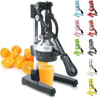 zulay professional citrus juicer - premium quality black manual citrus press and orange/lime squeezer stand – heavy duty metal lemon squeezer for ultimate fresh juice extraction logo