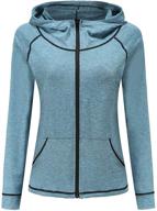 dancingcat women's lightweight active full zip running track jacket - workout long sleeve hoodies логотип