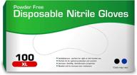 🧤 nitrile gloves, disposable gloves, comfortable, powder-free, latex-free, 100 pcs xl (color varies) logo