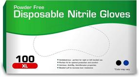 img 2 attached to 🧤 Nitrile Gloves, Disposable Gloves, Comfortable, Powder-Free, Latex-Free, 100 Pcs XL (Color Varies)