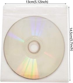 img 3 attached to 💿 Футляры HAPLIVES для CD/DVD/BluRay, двусторонние пластиковые футляры для хранения дисков в переплетах, 100 шт. - белые