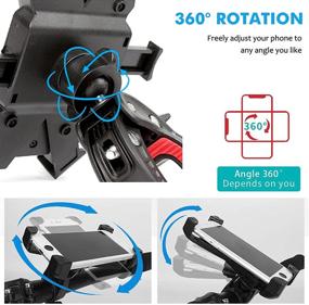 img 1 attached to Держатель мотоцикла рулевого колеса скутера, сотовых телефонов и автомобильной электроники.