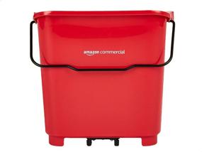 img 3 attached to 🧹 AmazonCommercial Fresh Mop Cleanser Buckets, Red - Set of 3