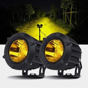 img 4 attached to 🚦 Samlight Fog Lights, 2PCS Amber LED Headlights 25W Motorcycle LED Work Lights Off Road LED Driving Lights for ATV UTV Jeep Truck Boat SUV, 1 Year Warranty - Improved for SEO
