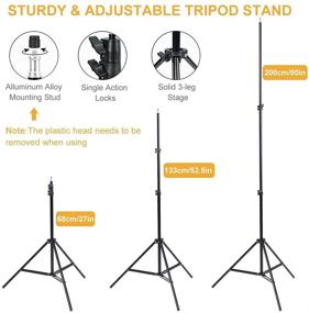 img 1 attached to 📸 Enhance your Studio Photography with the YICOE Softbox Lighting Kit: 60cm Reflector, 2 95W Bulbs and 5500K Color Temperature for Filming, Portrait Shooting, and Video Recording