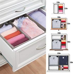 img 2 attached to 👕 Maximize Closet Space with Criusia 6-Piece Foldable Underwear Drawer Organizer Set - Gray