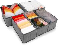 👕 maximize closet space with criusia 6-piece foldable underwear drawer organizer set - gray логотип